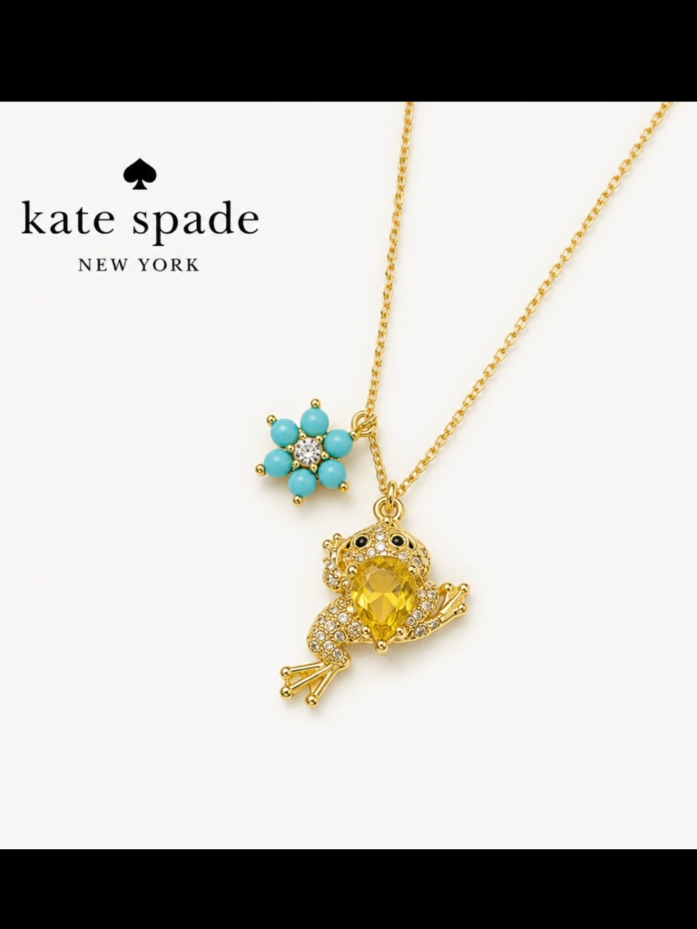 Kate Spade New York Nature Walk Frog Pendant Necklace